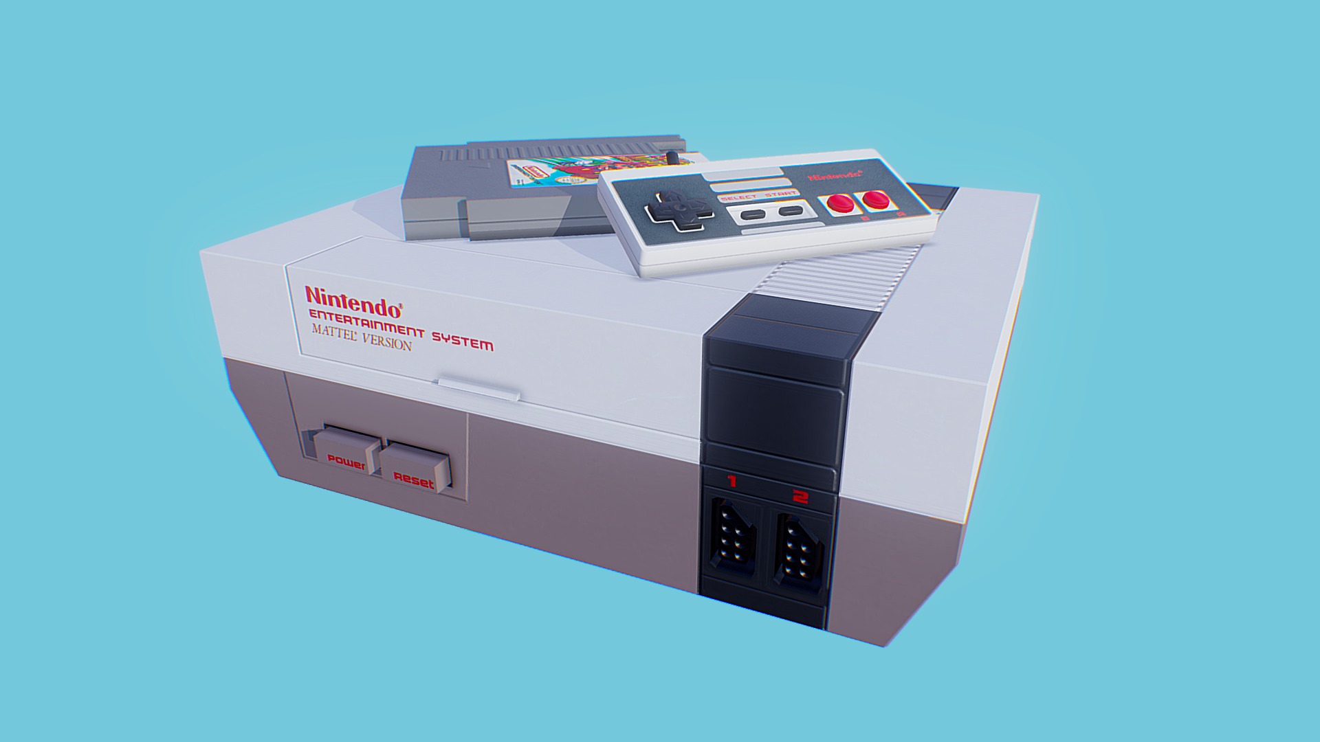 NES Console 3d model