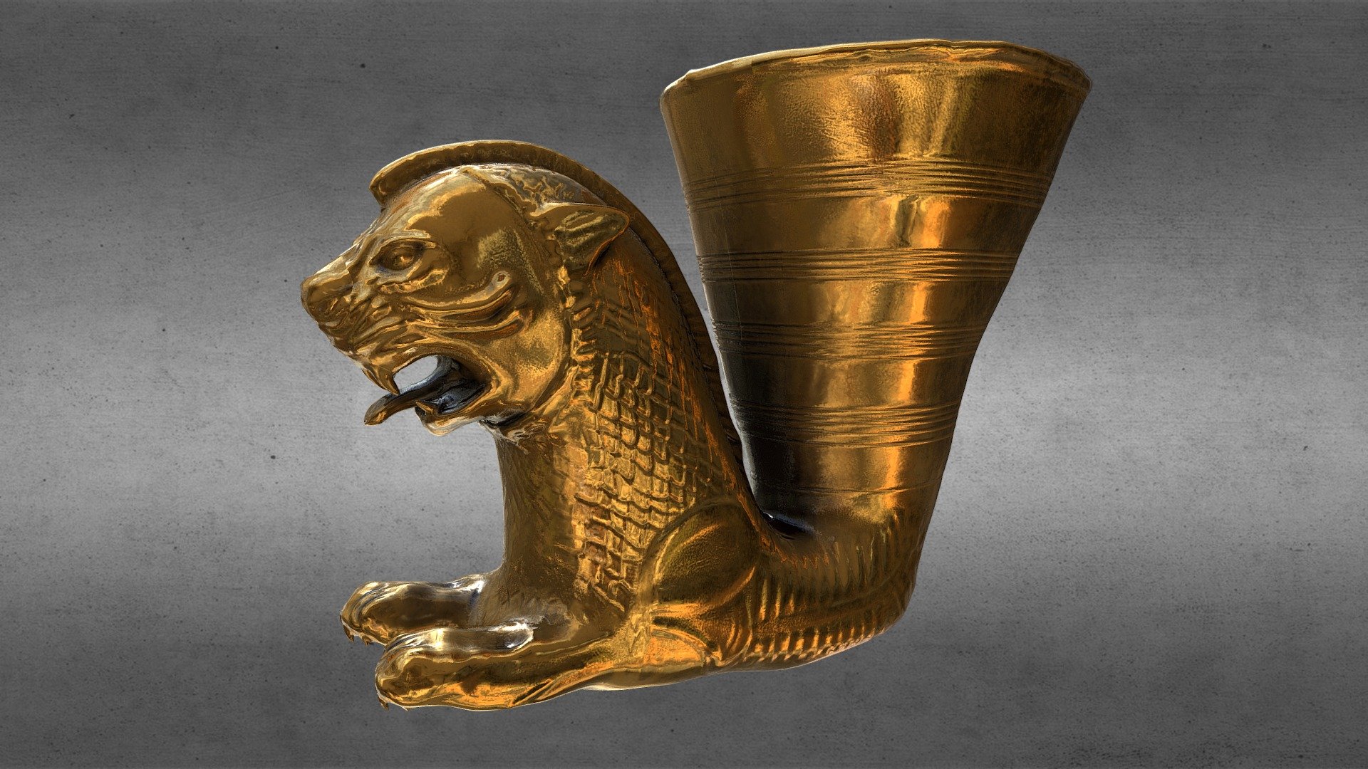 Achaemenid golden cup 3d model