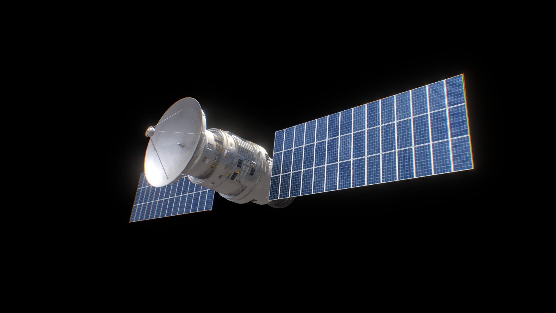 Simple Satellite Low Poly Free 3d model