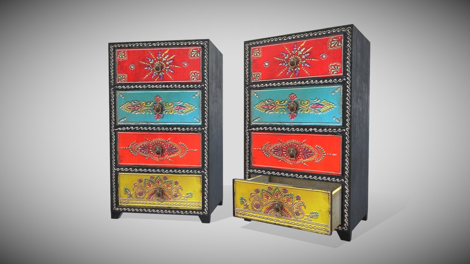 Indian Drawers 3d model