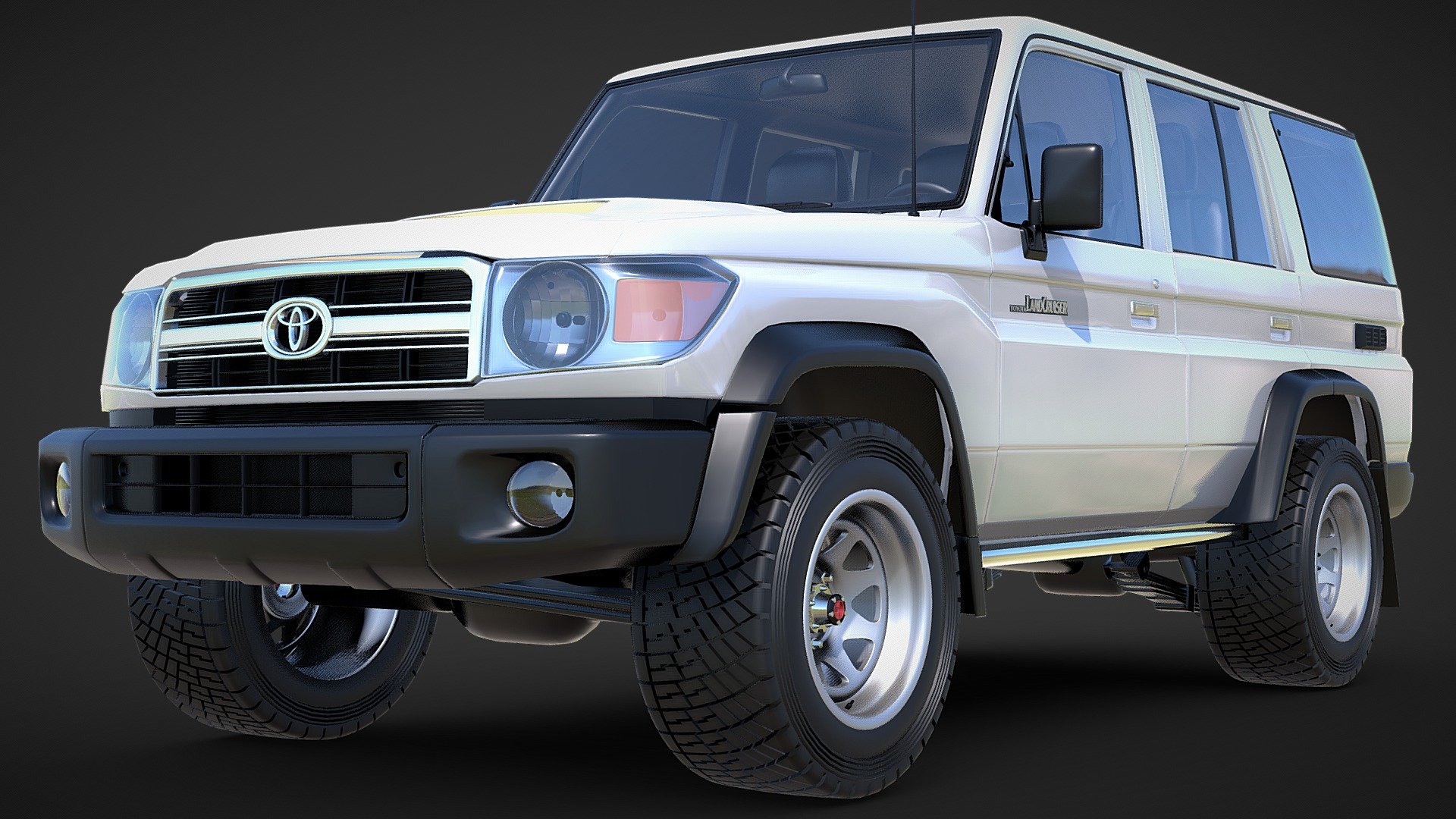 Toyota Land Cruiser 76 Series Wagon Stock 3d model