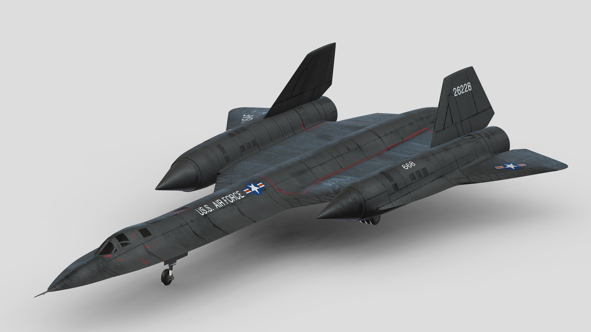 Lockheed SR-71 Blackbird Realistic 3d model