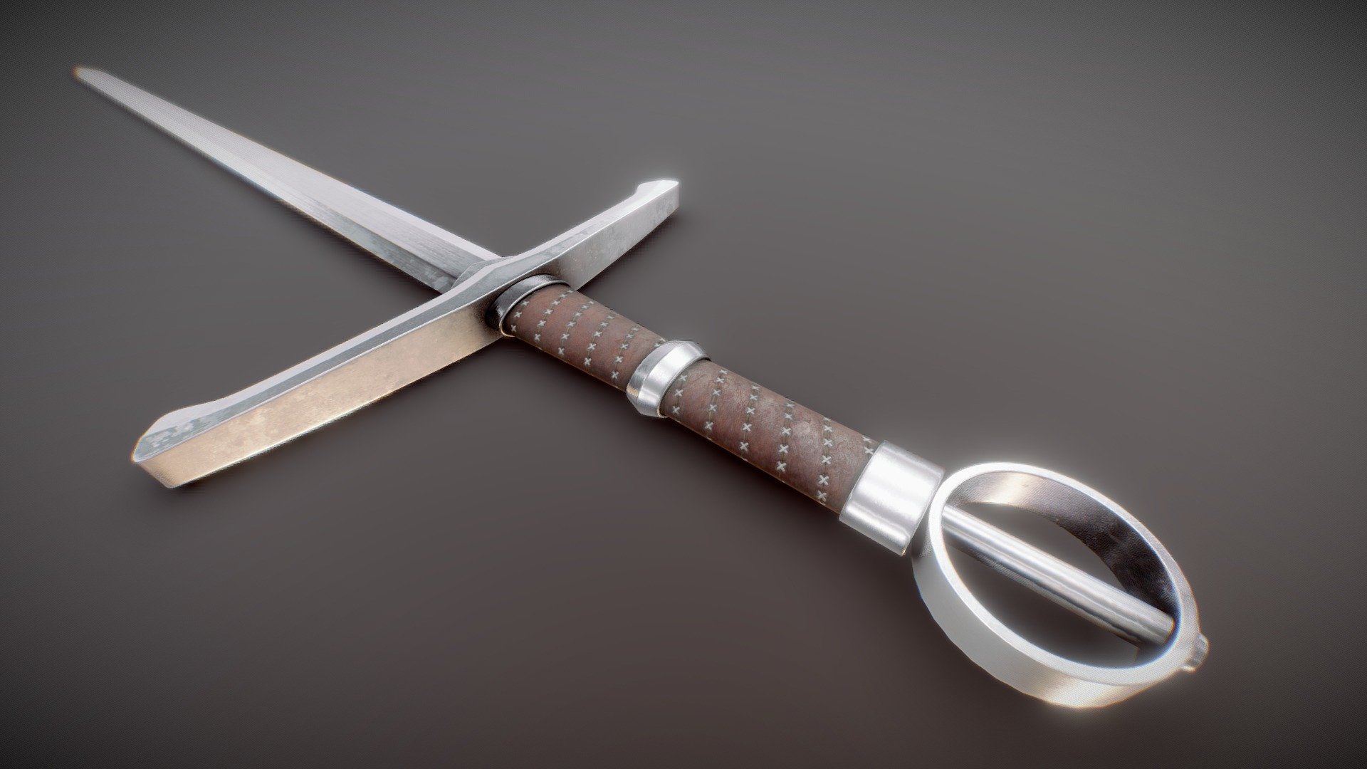 Medieval Sword (Game Ready) 3d model