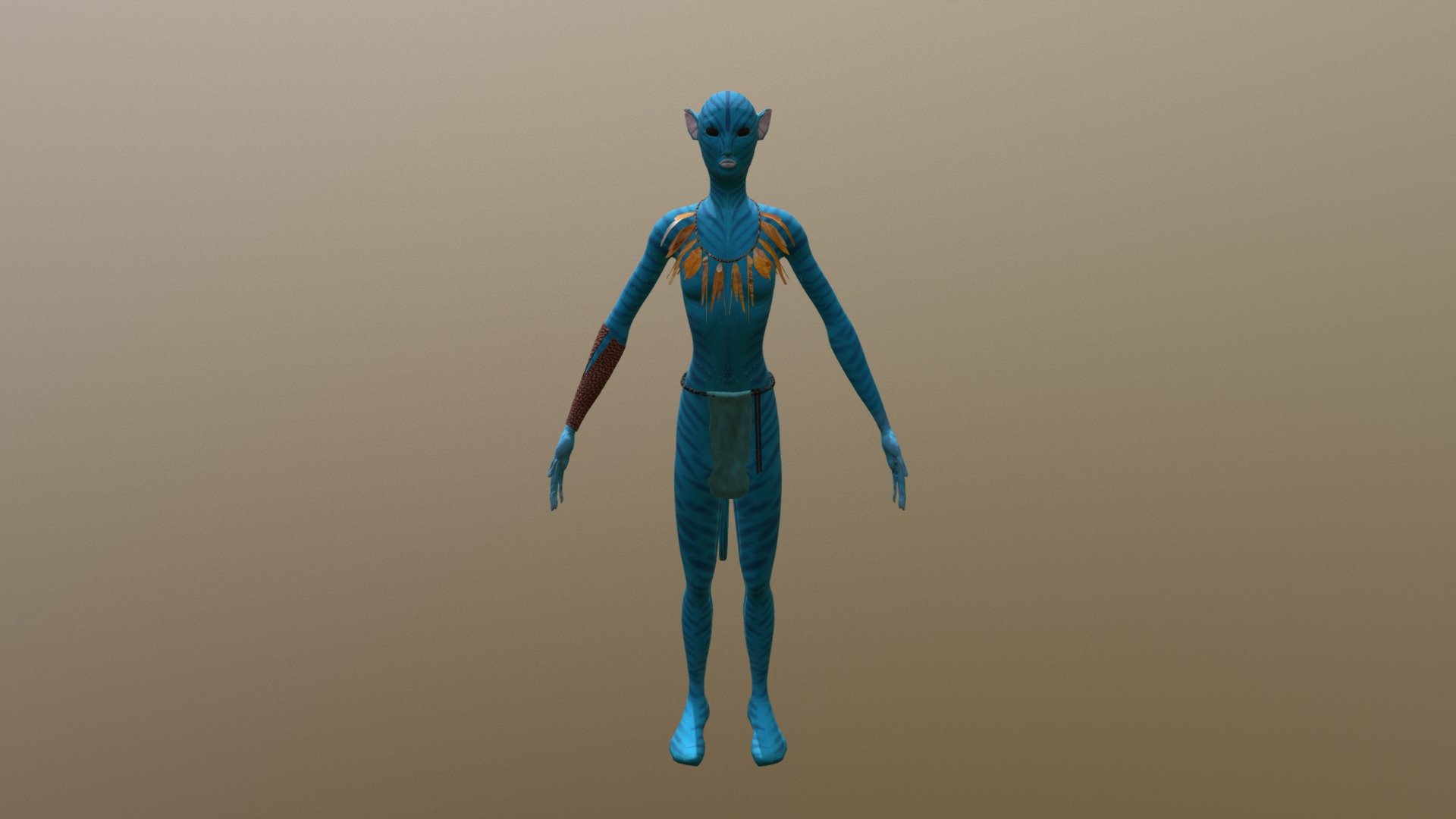 Neytiri sem Cabelo 3d model