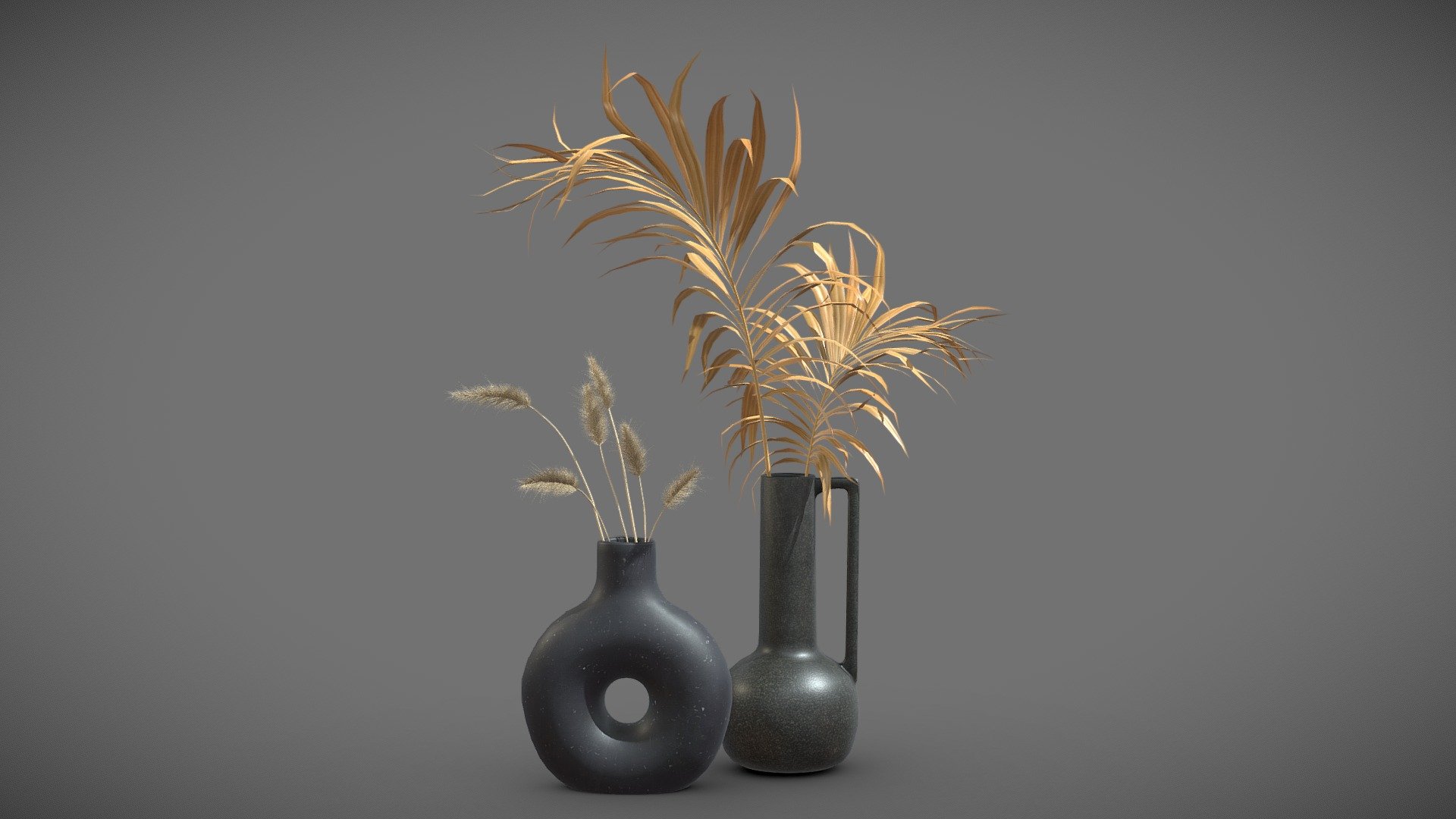 Dark Vases 3d model