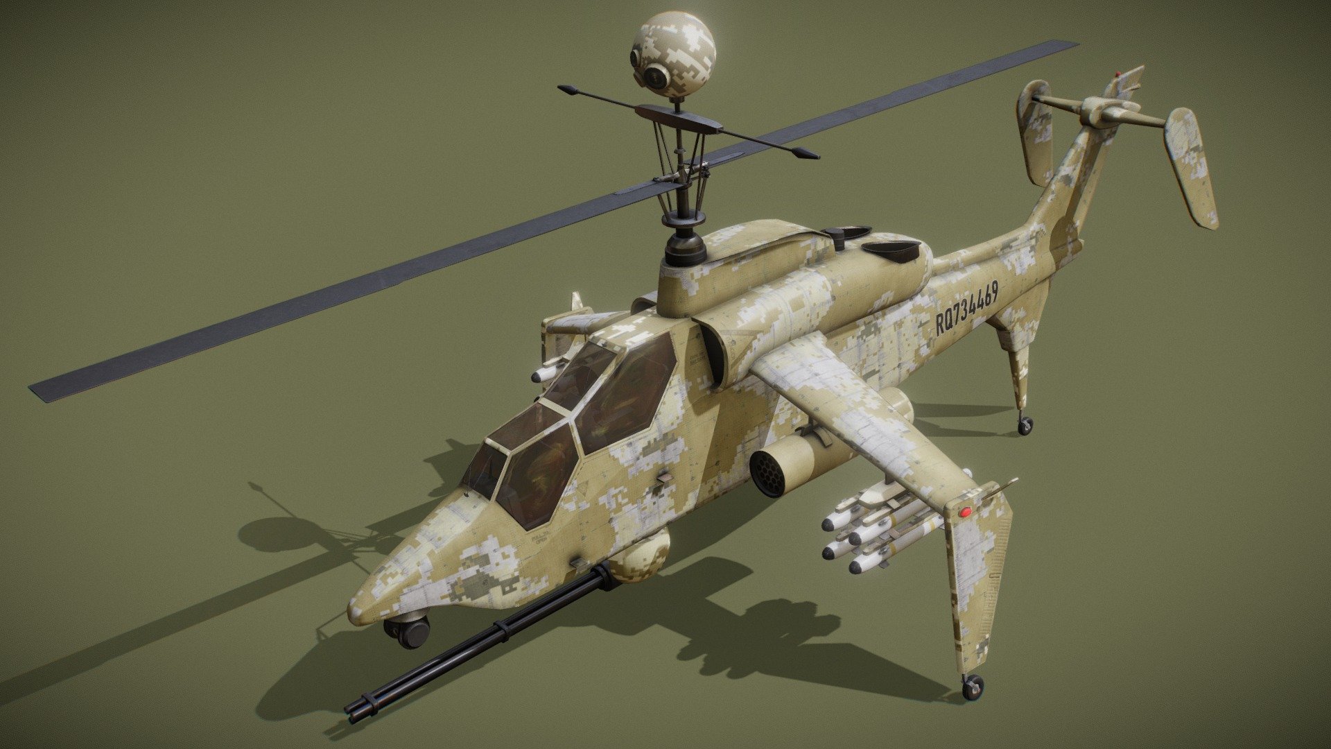 AH-4 "Navajo" Digital Camouflage 3d model