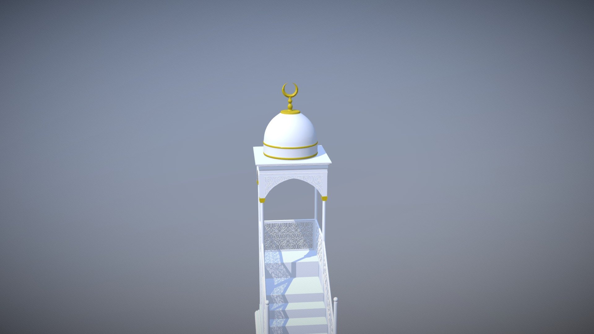 Mimbar Masjidil Haram 3d model