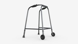 Walking frame with wheels