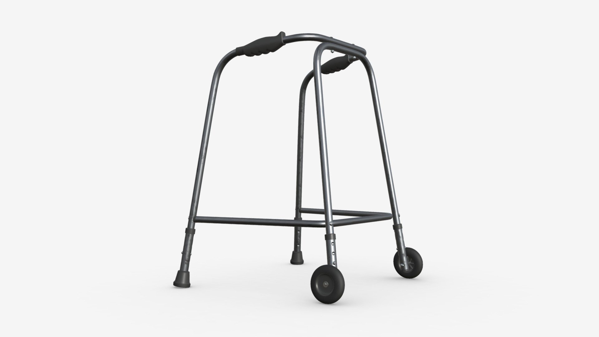 Walking frame with wheels 3d model