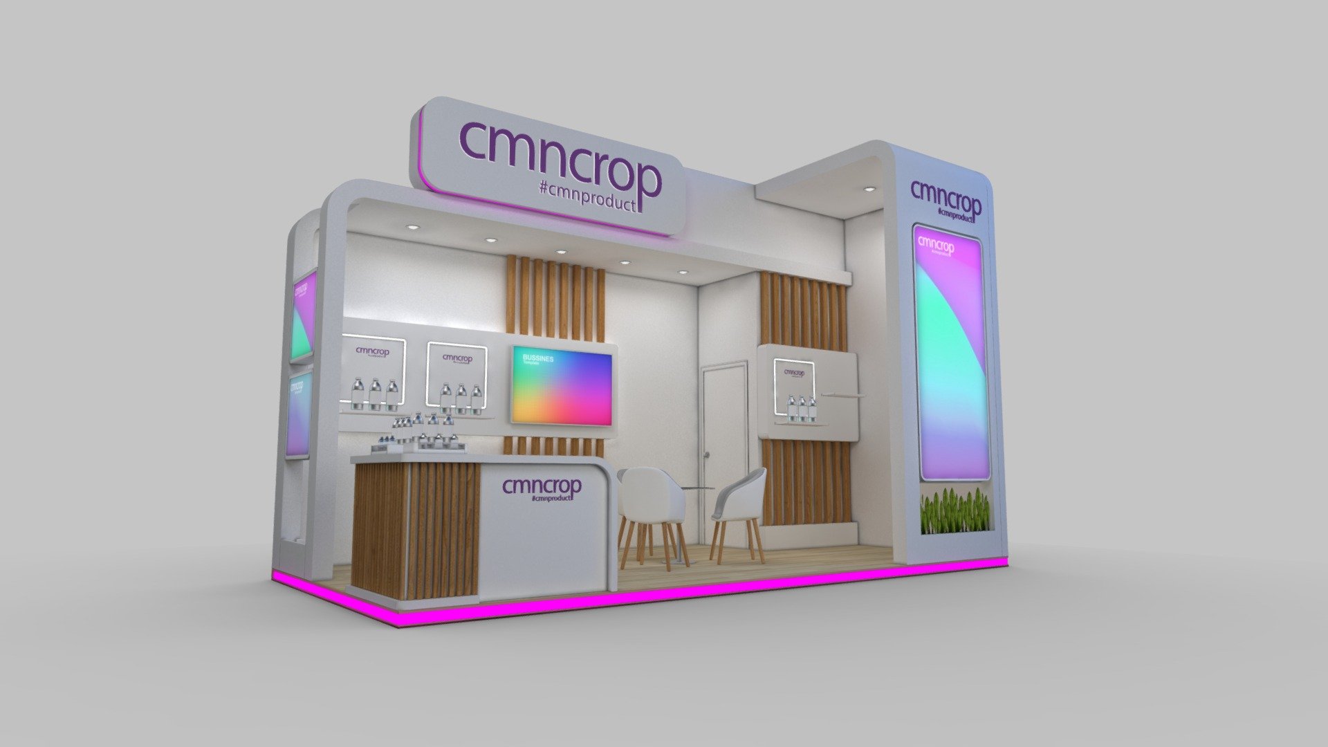 EXHIBITION STAND CMN 18 sqm 3d model