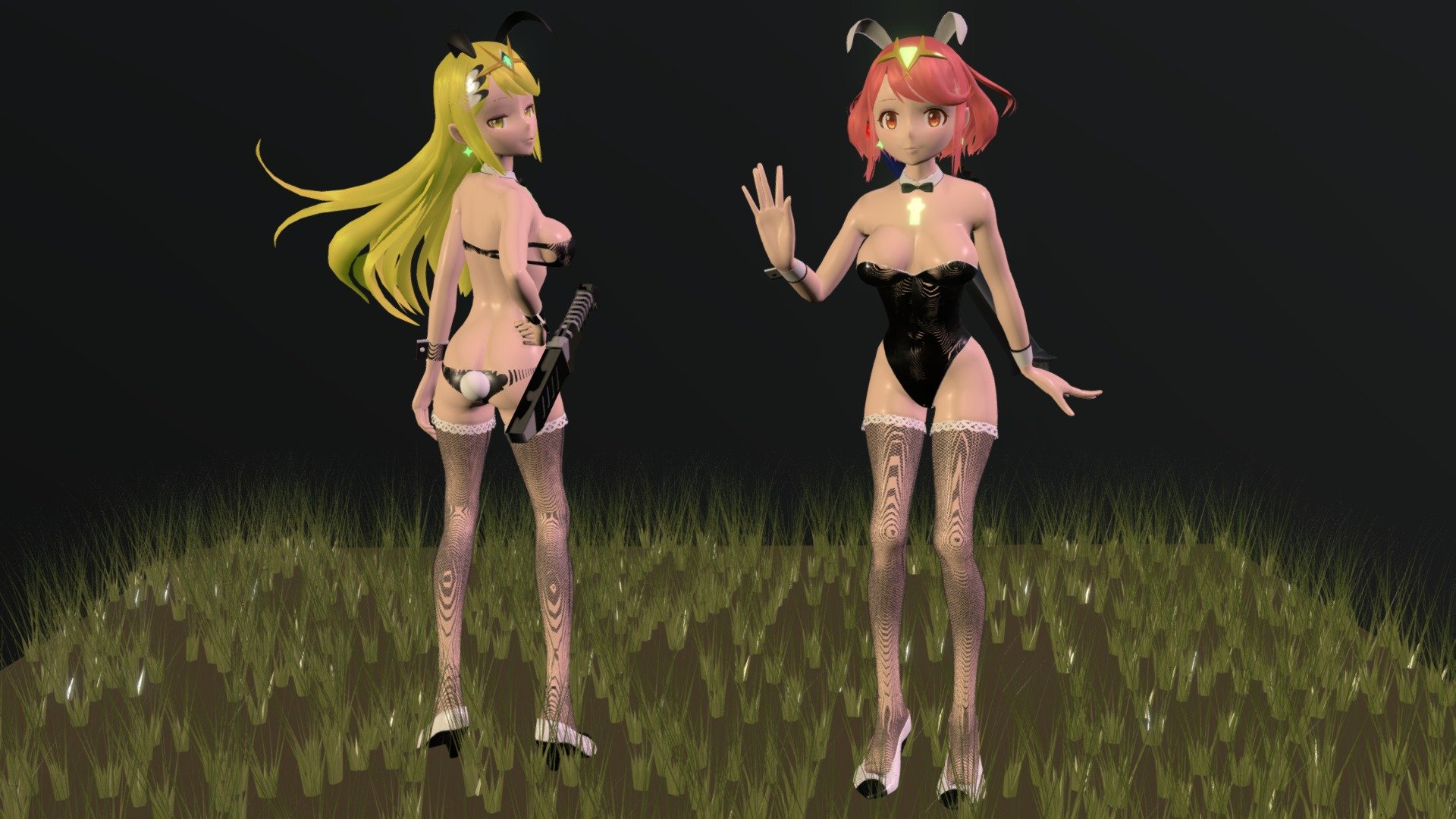 Bunny Mythra and Pyra 3d model