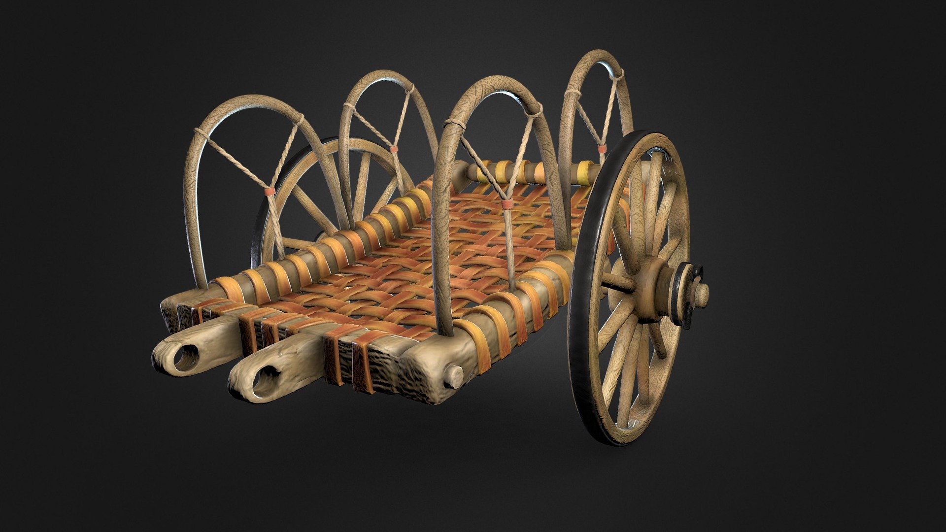 Iron Age war chariot 3d model