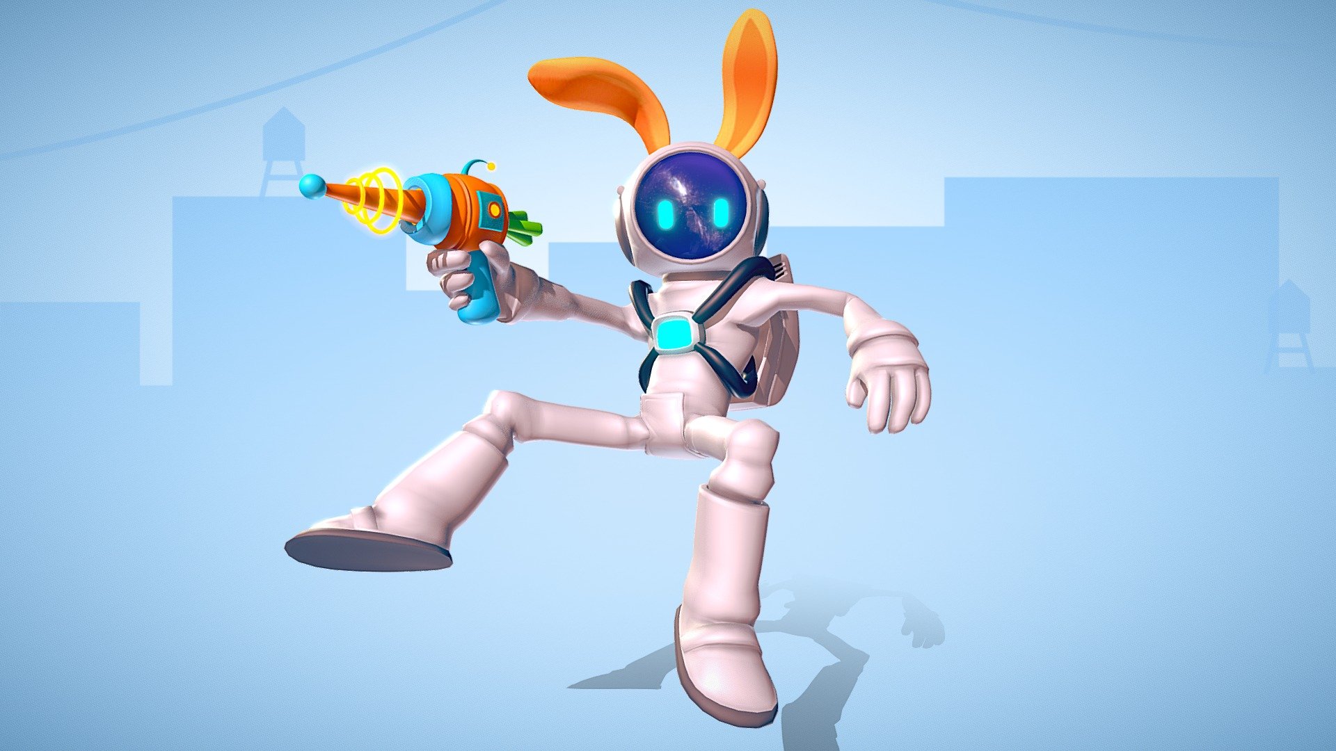 Rabbit astraunot 3d model