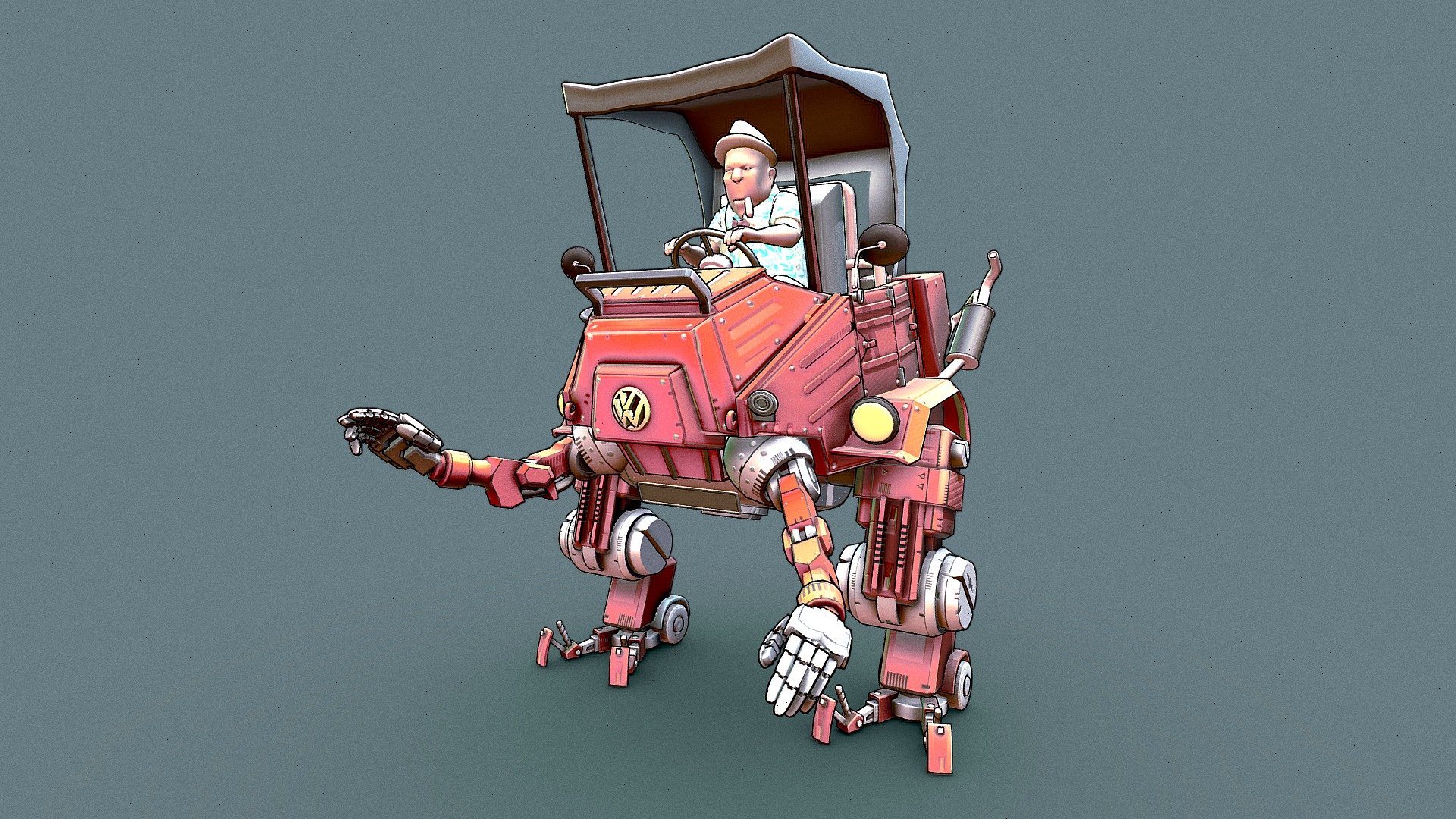 Mecha concept 3d model