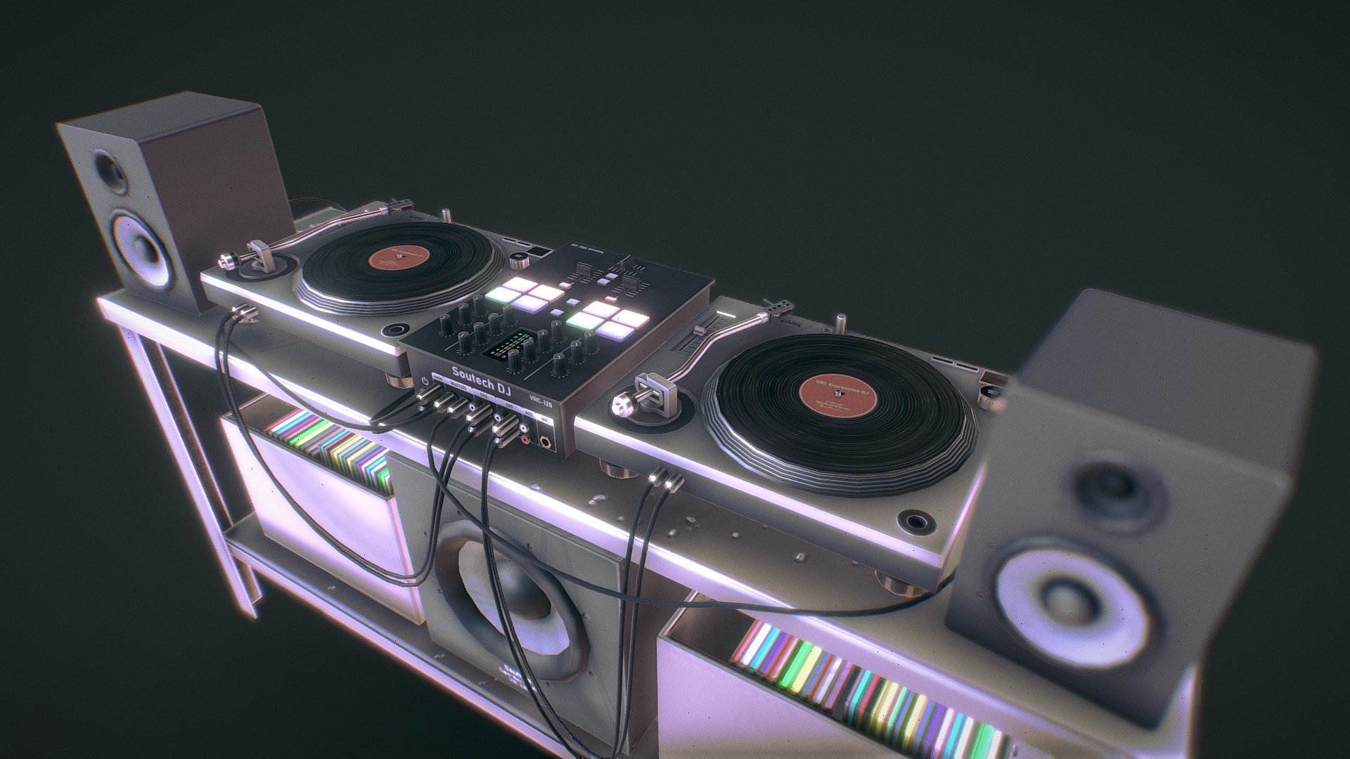 DJ booth 3d model