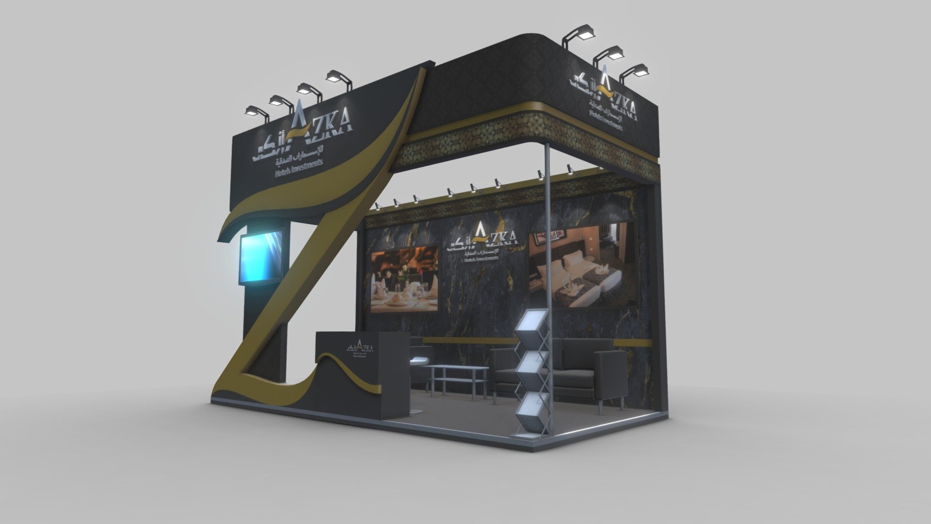 Exhibition Stand 6x3m 3d model