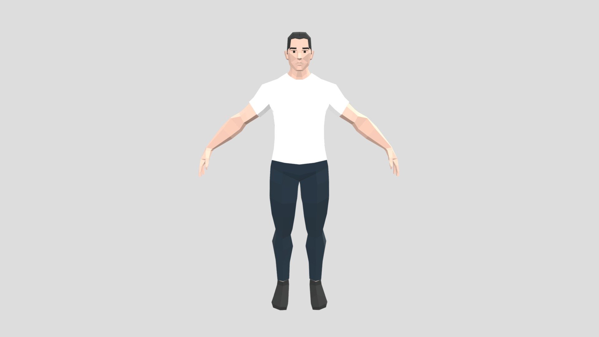 Low-Poly Male Character 3d model