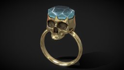 Skull Gem Ring