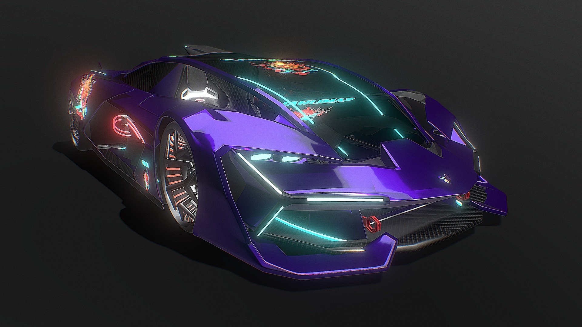 Cyberpunk Lamborghini Terzo 3d model