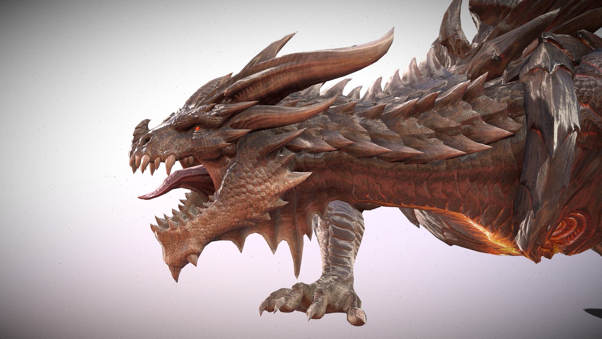 Boss Dragon Animated 3d model