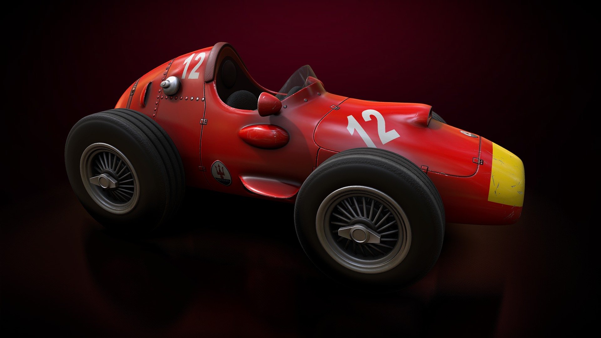 Maseretti F1 1950 "Choro_Q" red 3d model