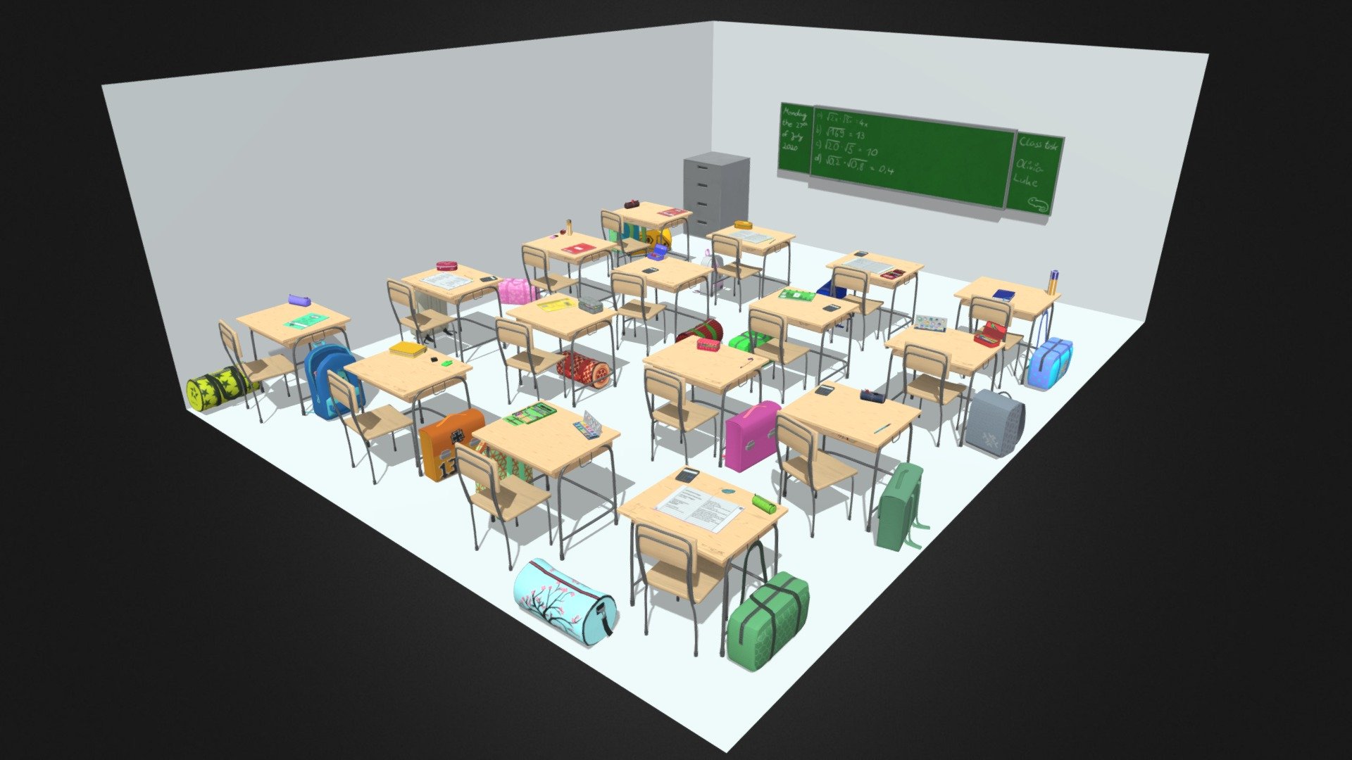 Classroom 3d model