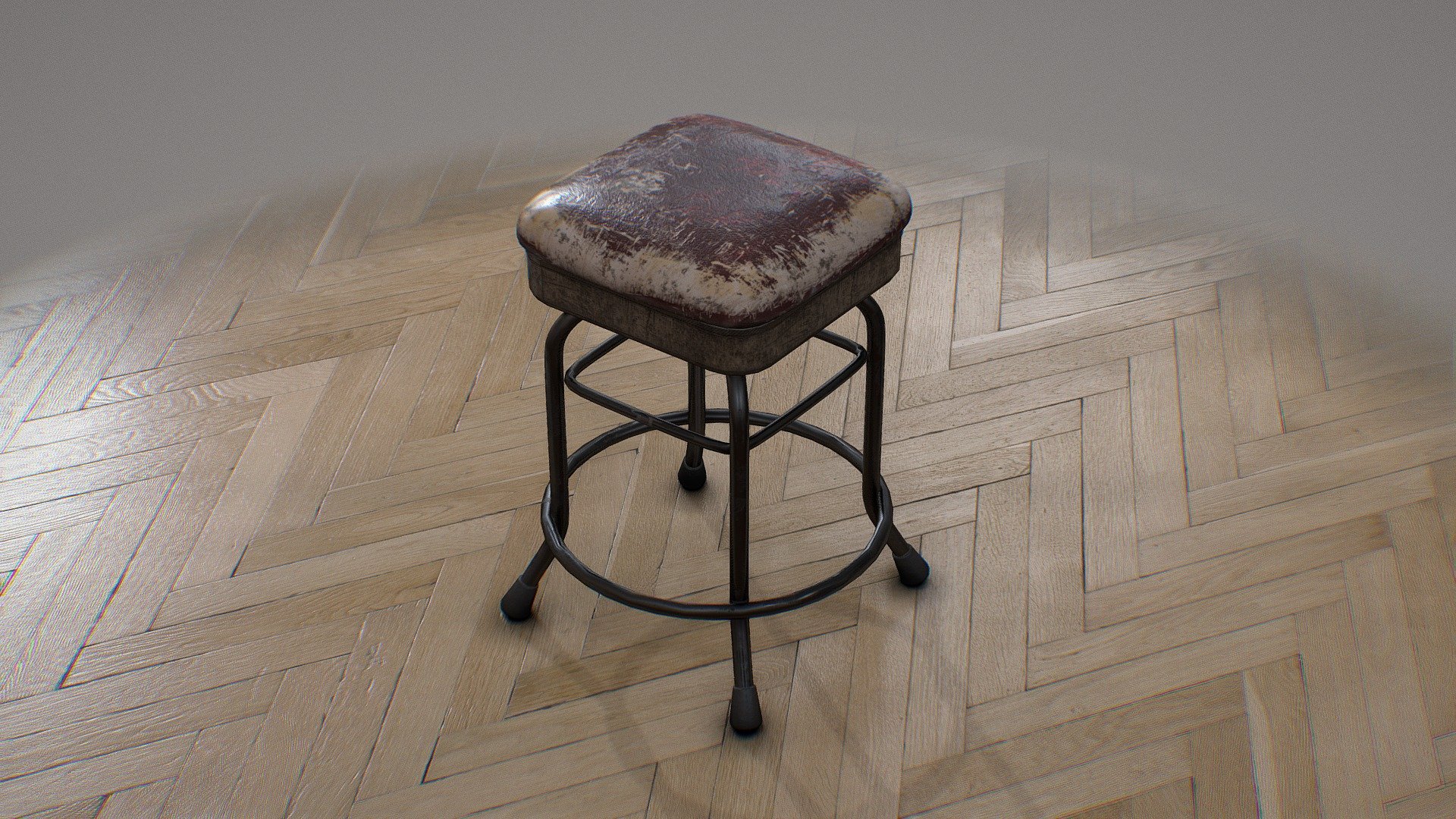 Old Stool 3d model