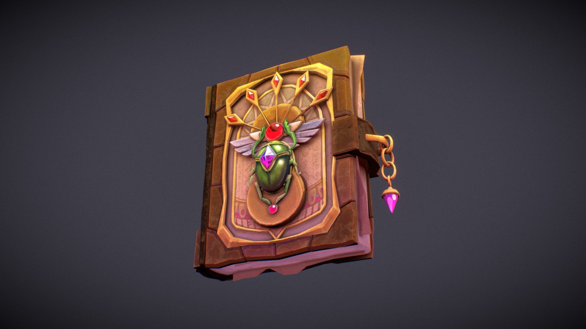 Egyptian Themed Book 3d model