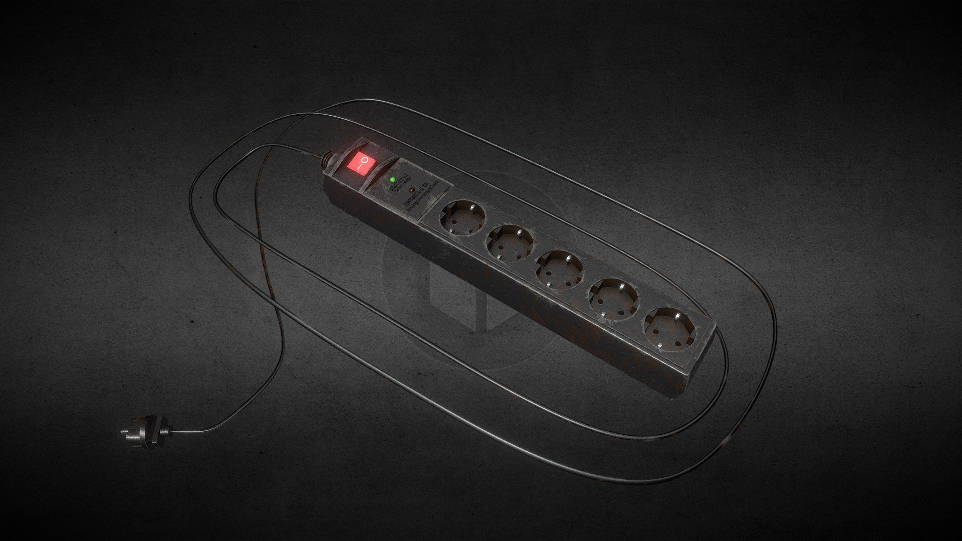 Dirty Power Strip 3d model