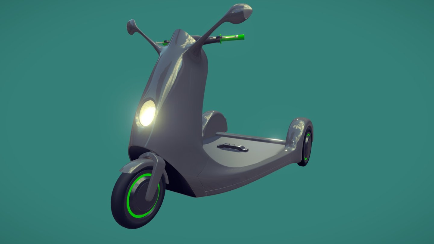 electric scooter for handicapped 3d model