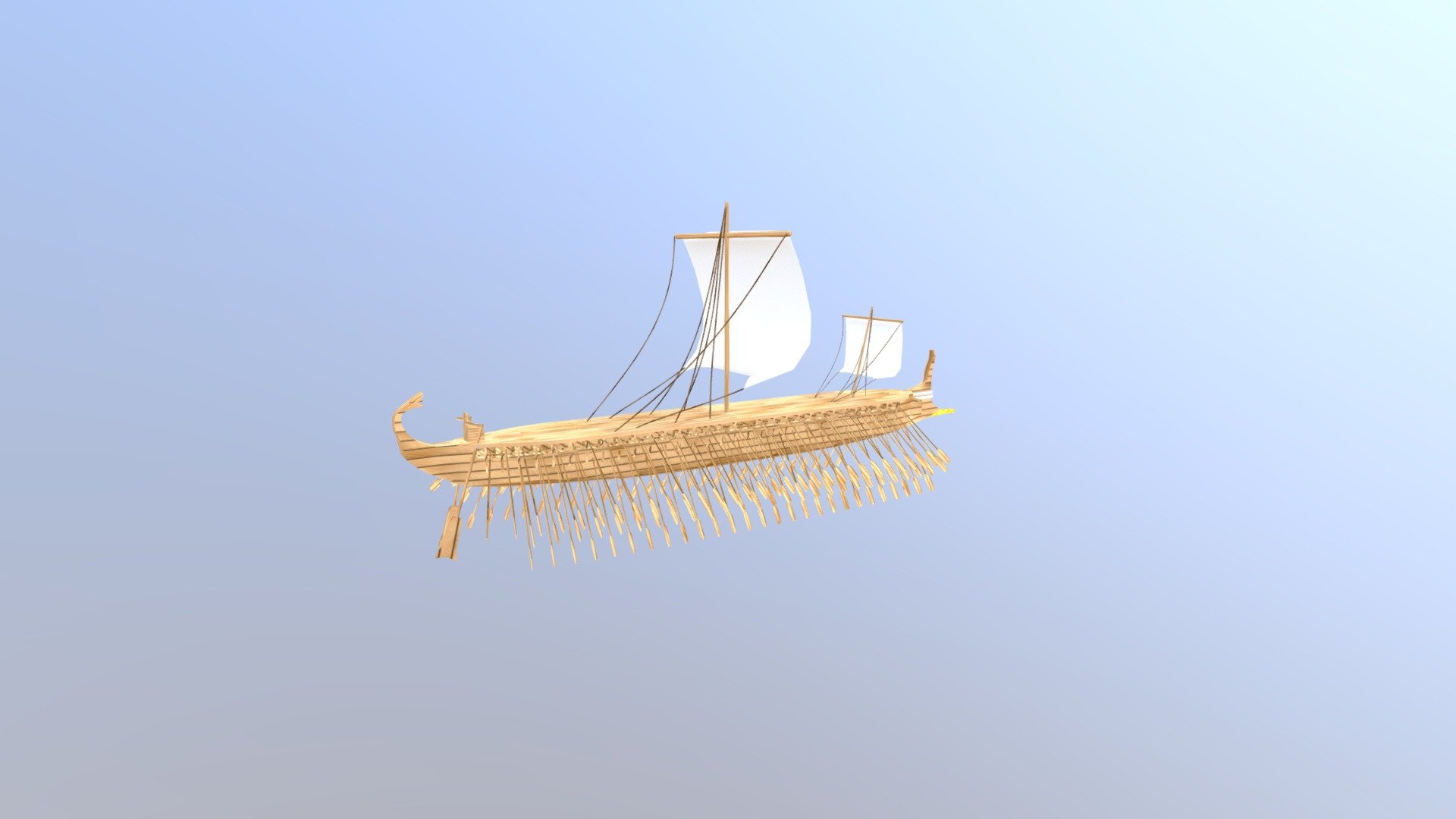 Trireme greca 3d model