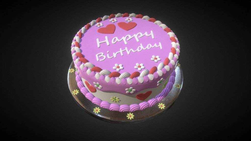 Birthday Cake 3d model