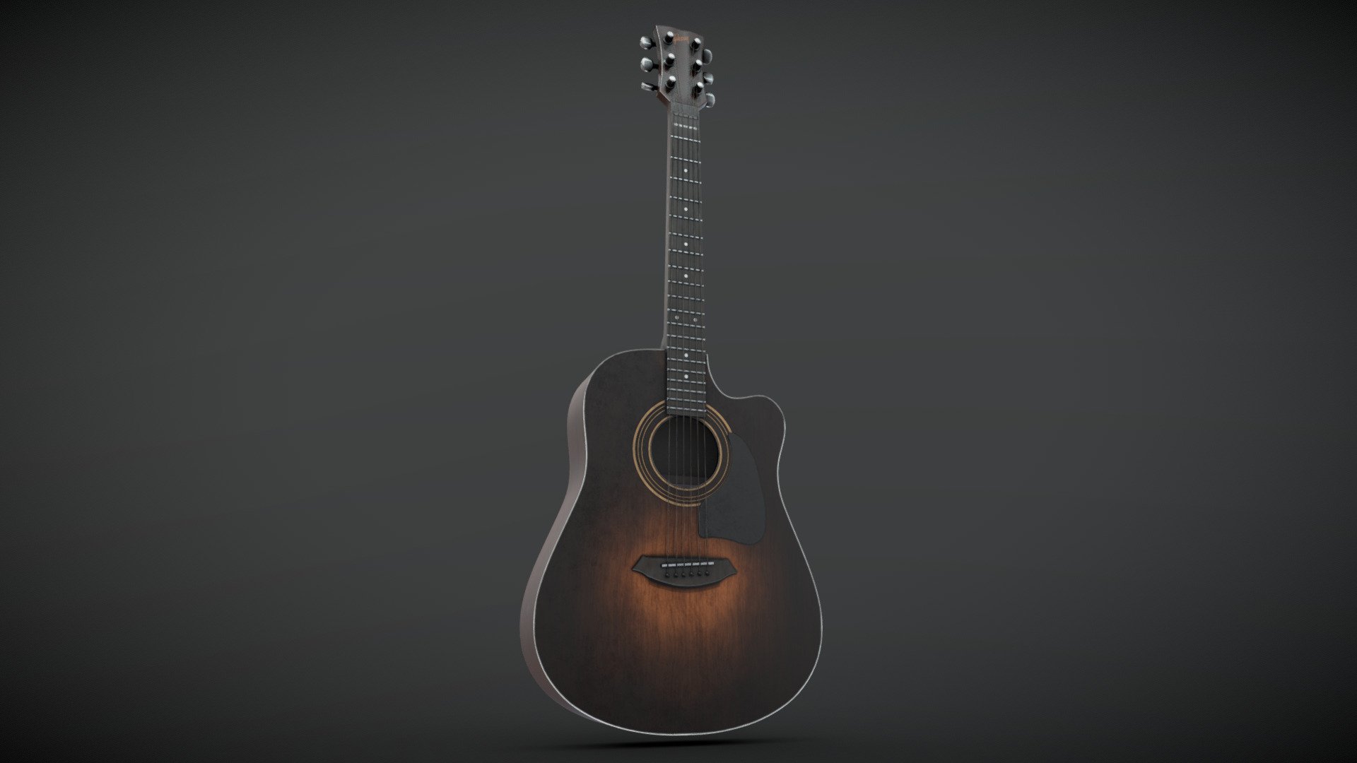 Acoustic Guitar Ellie Guitar 3d model