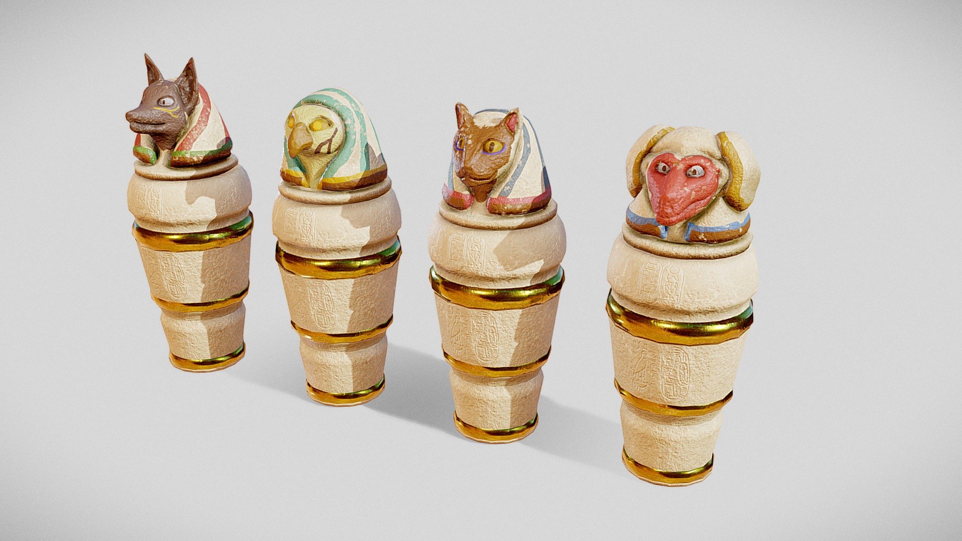 Canopic Jars 3d model