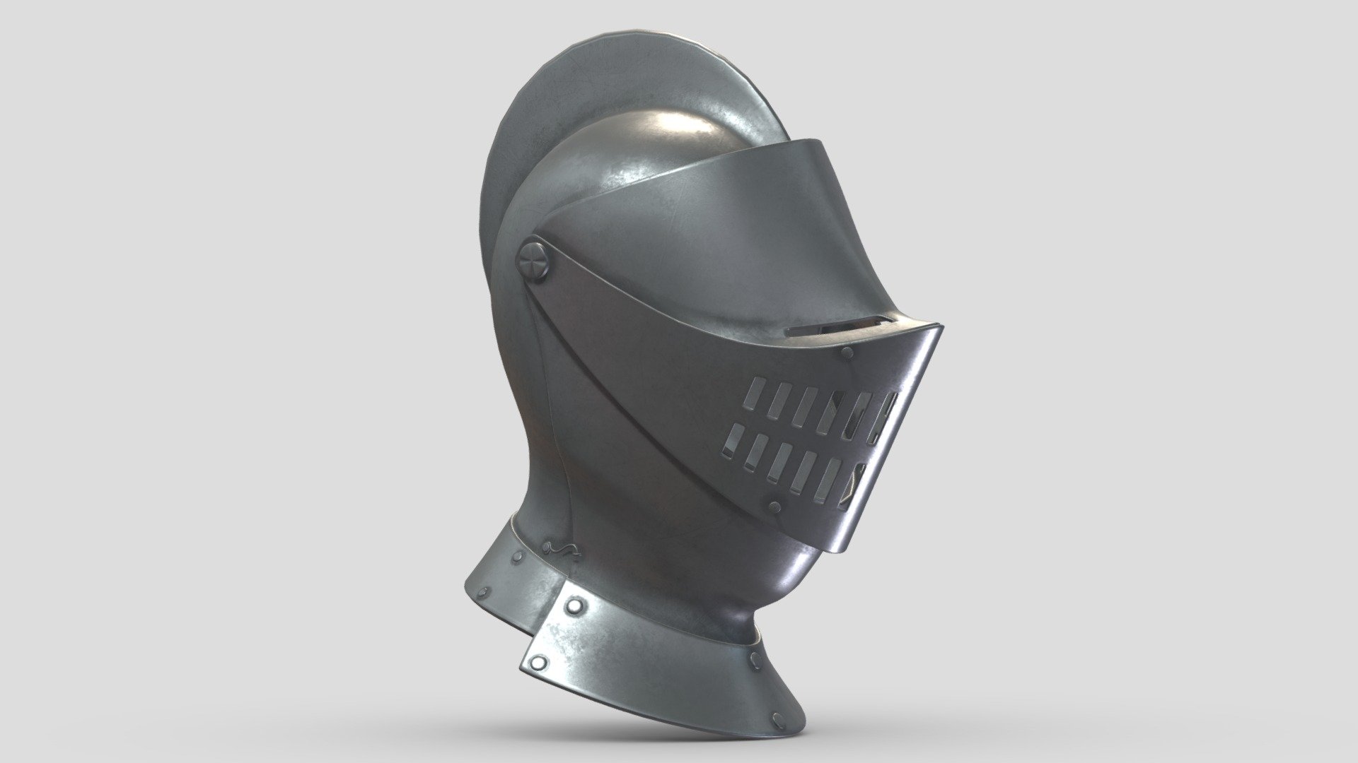 Medieval Knight Armet Helmet 3d model