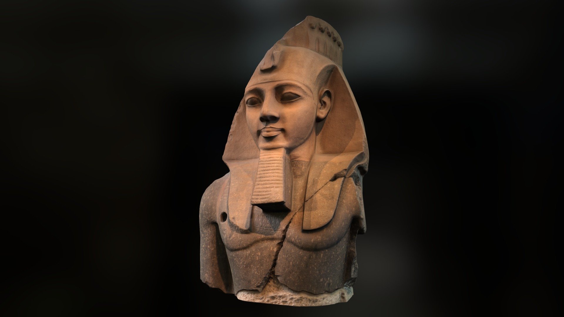 Colossal bust of Ramesses II v2.0 3d model