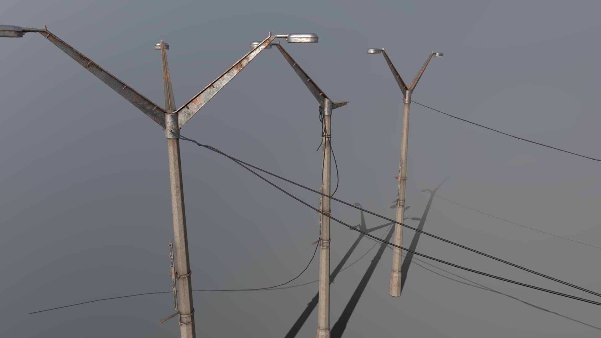 Pripyat light poles 3d model