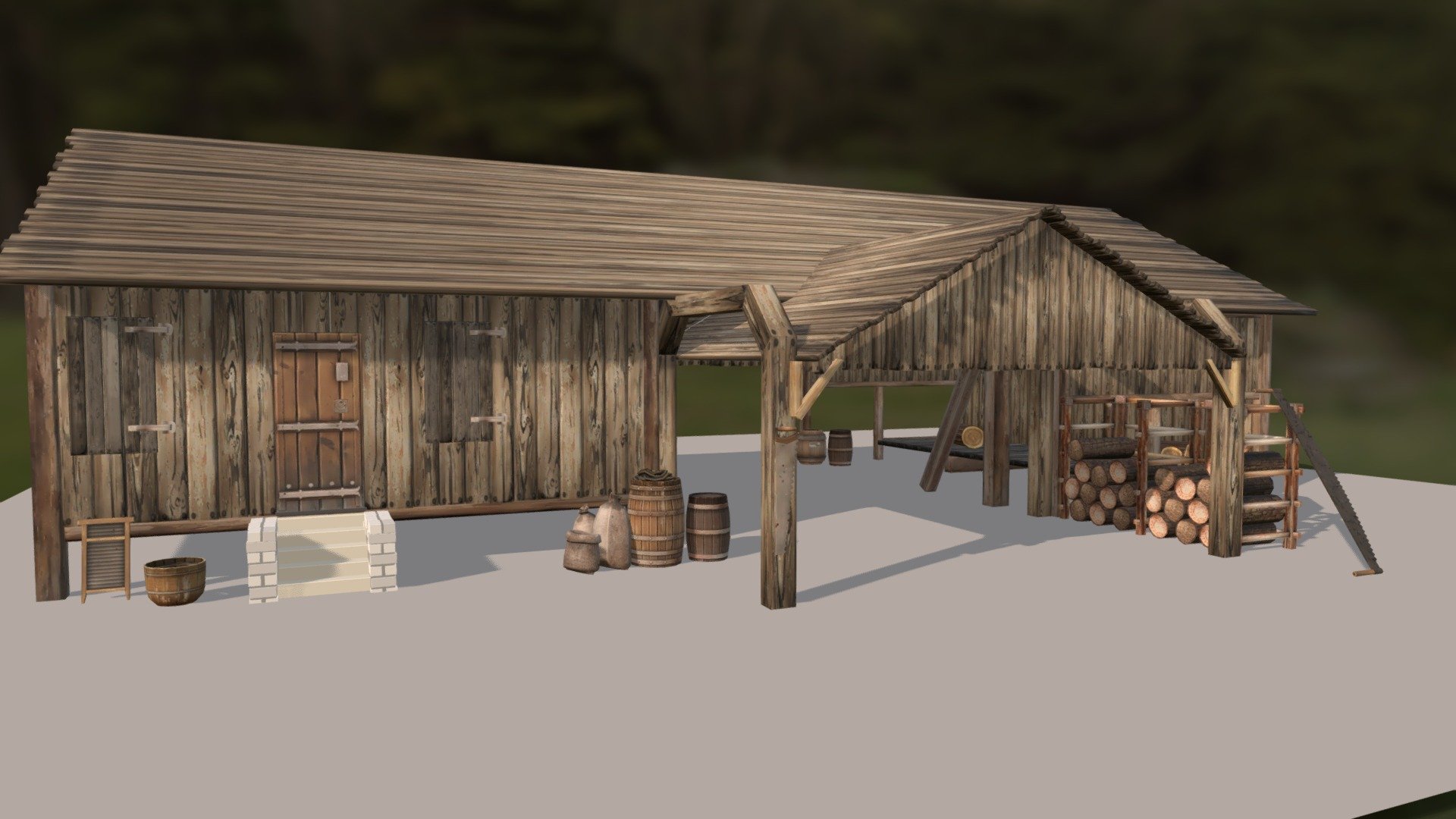 Old Saw Mill 3d model