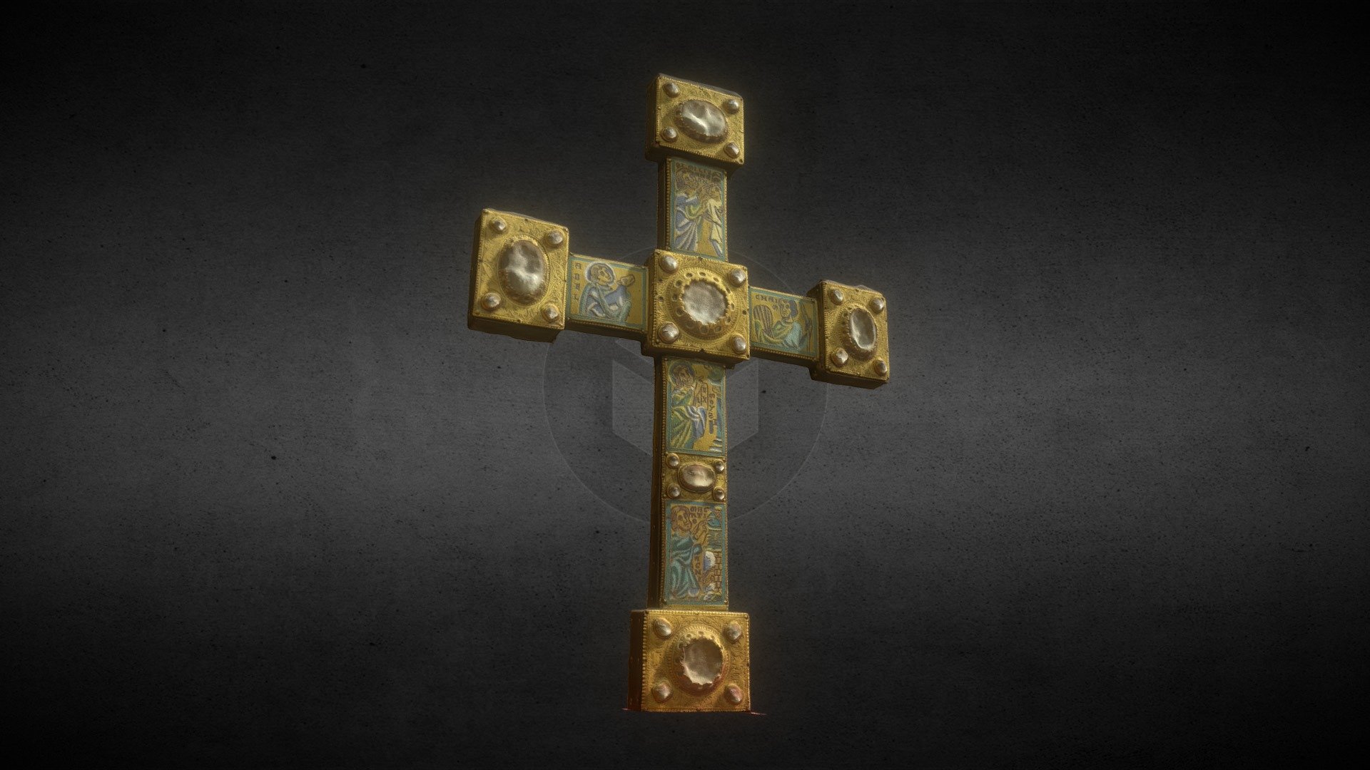 Typological cross 3d model