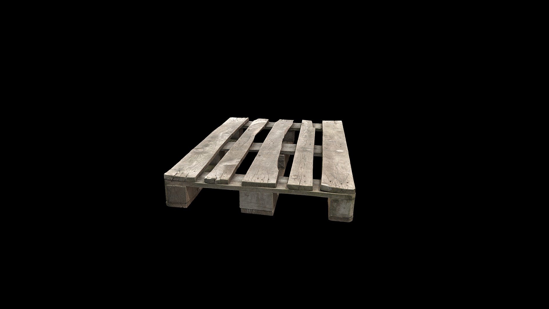 Old Wooden Pallet 3d model