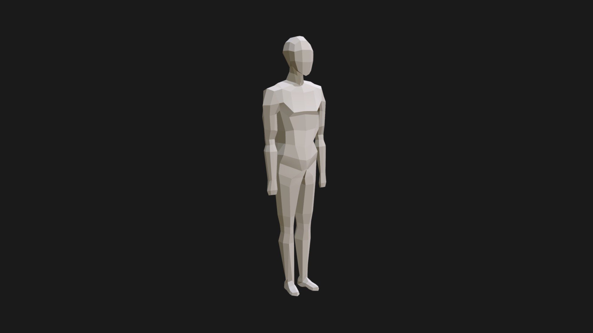 Low Poly Basic Character (c4d rigged) 3d model