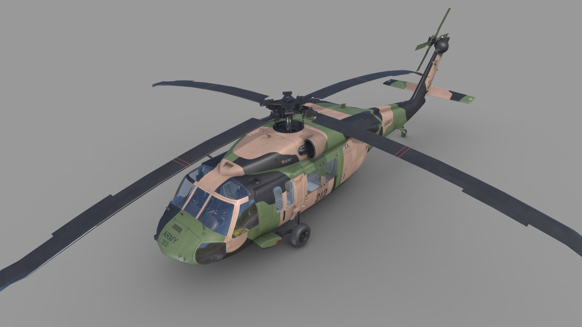 UH-60 Australian Army Static 3d model