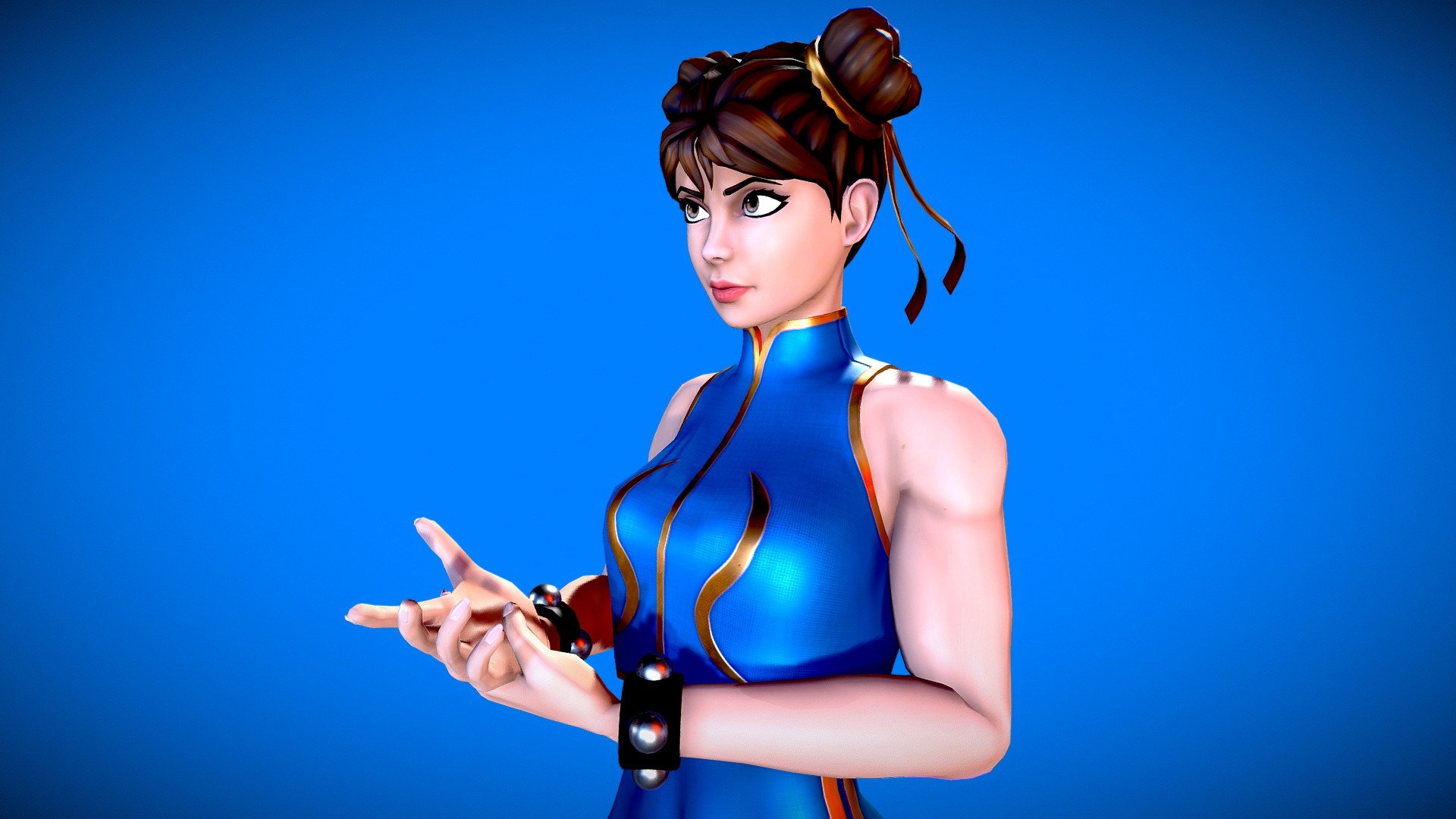 Chun-Li 3d model