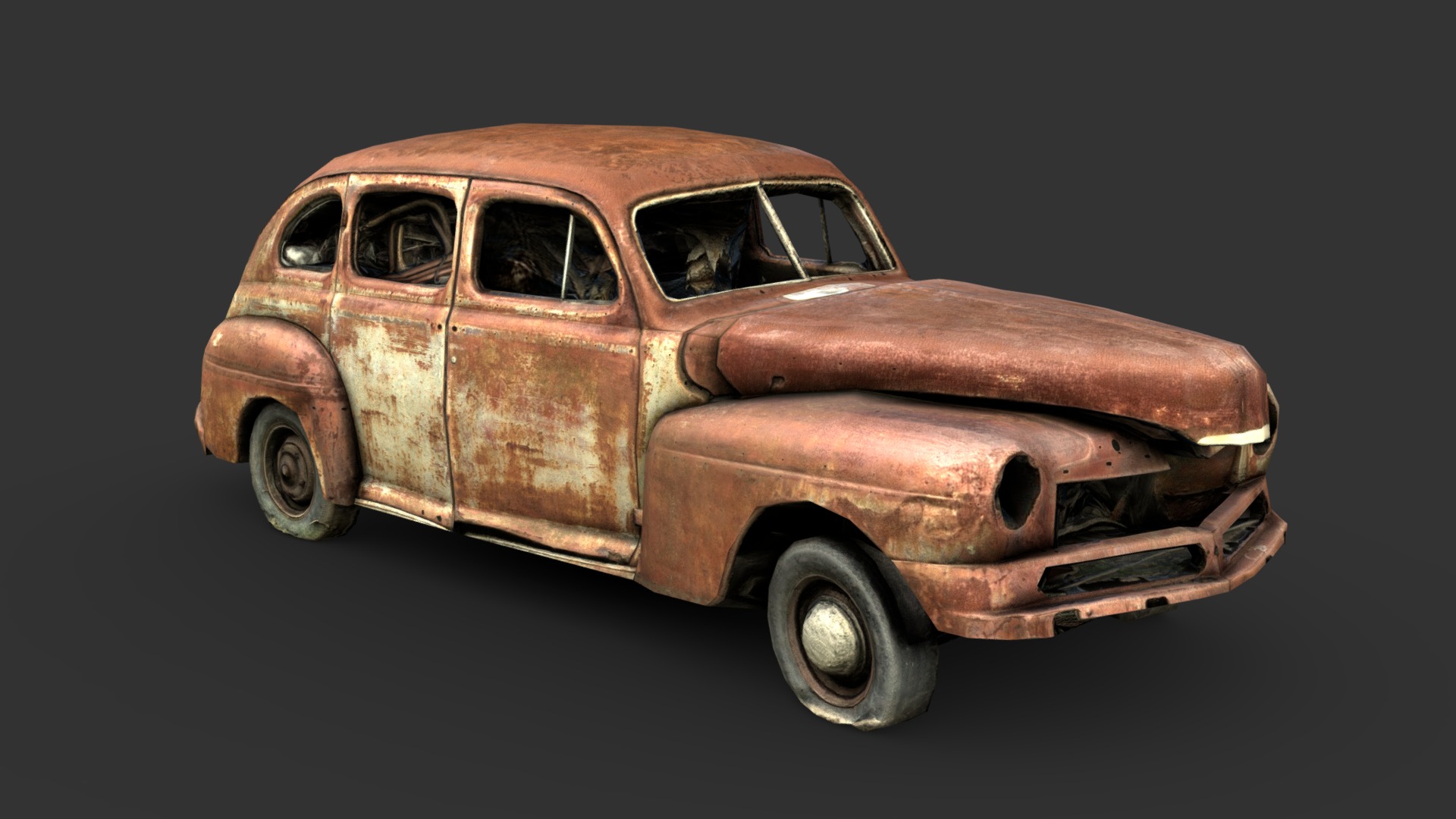 Car Wreck A 3d model