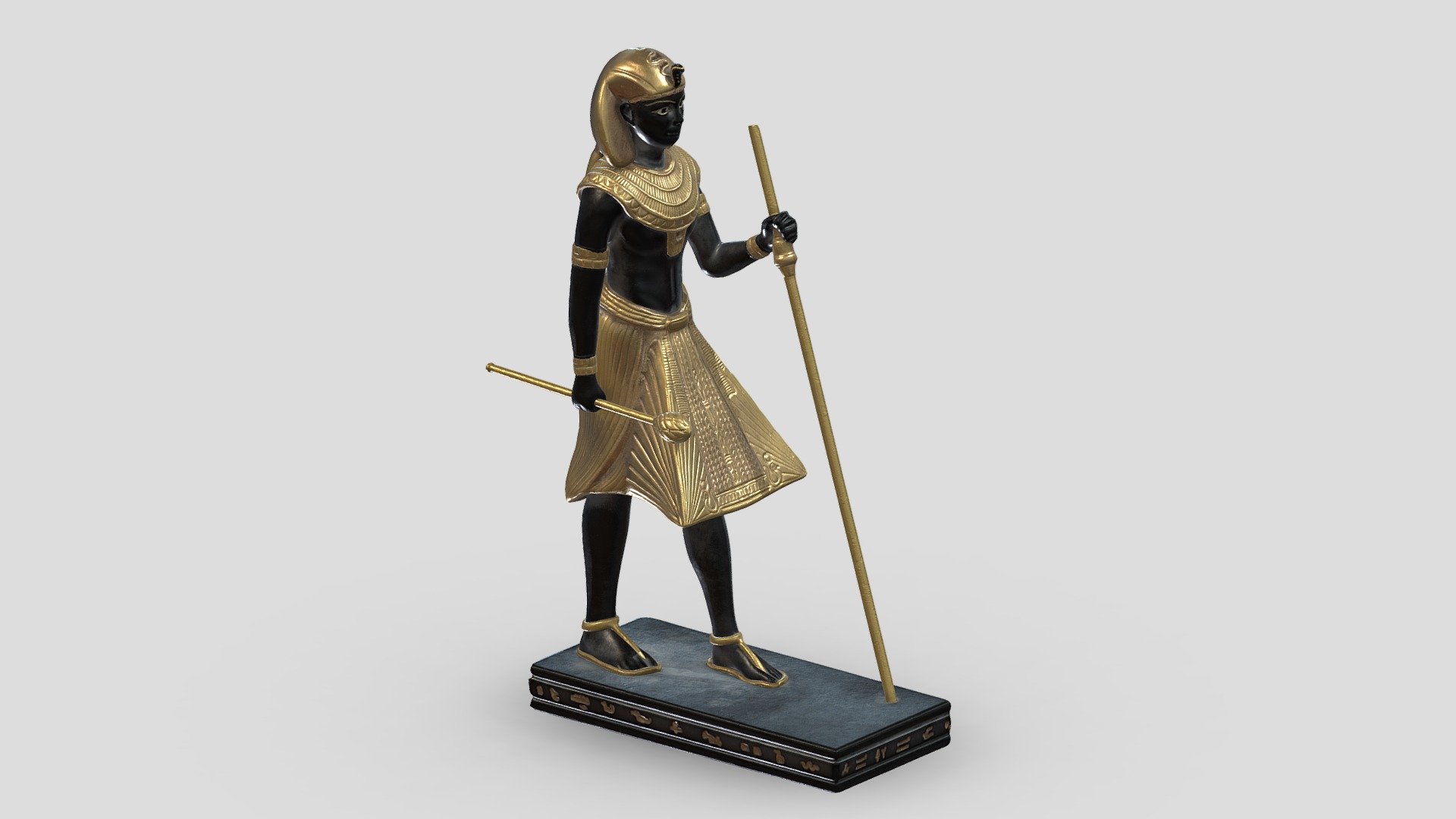 Tutankhamun Pharaoh of the Egyptian PBR 3D Print 3d model