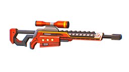 LowPoly Cartoon Sci-Fi Sniper Rifle  Future