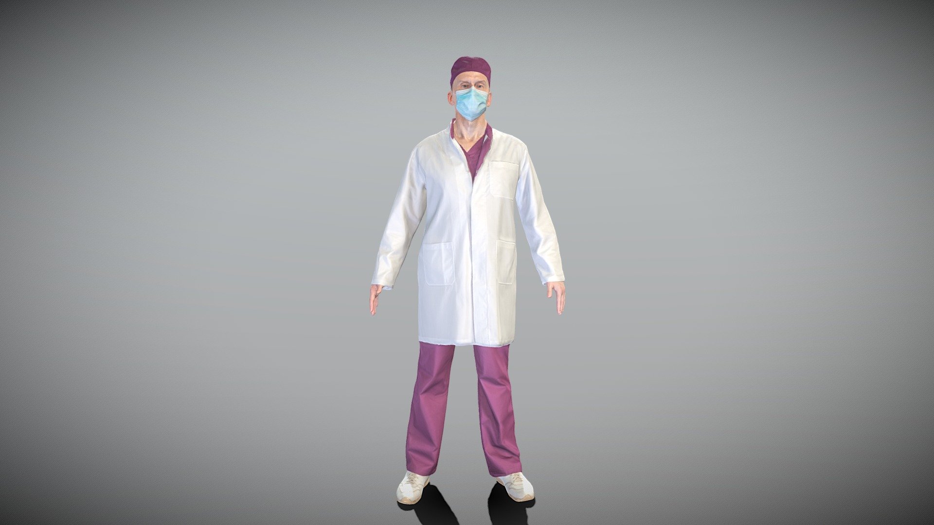 Medical doctor ready for rigging 391 3d model