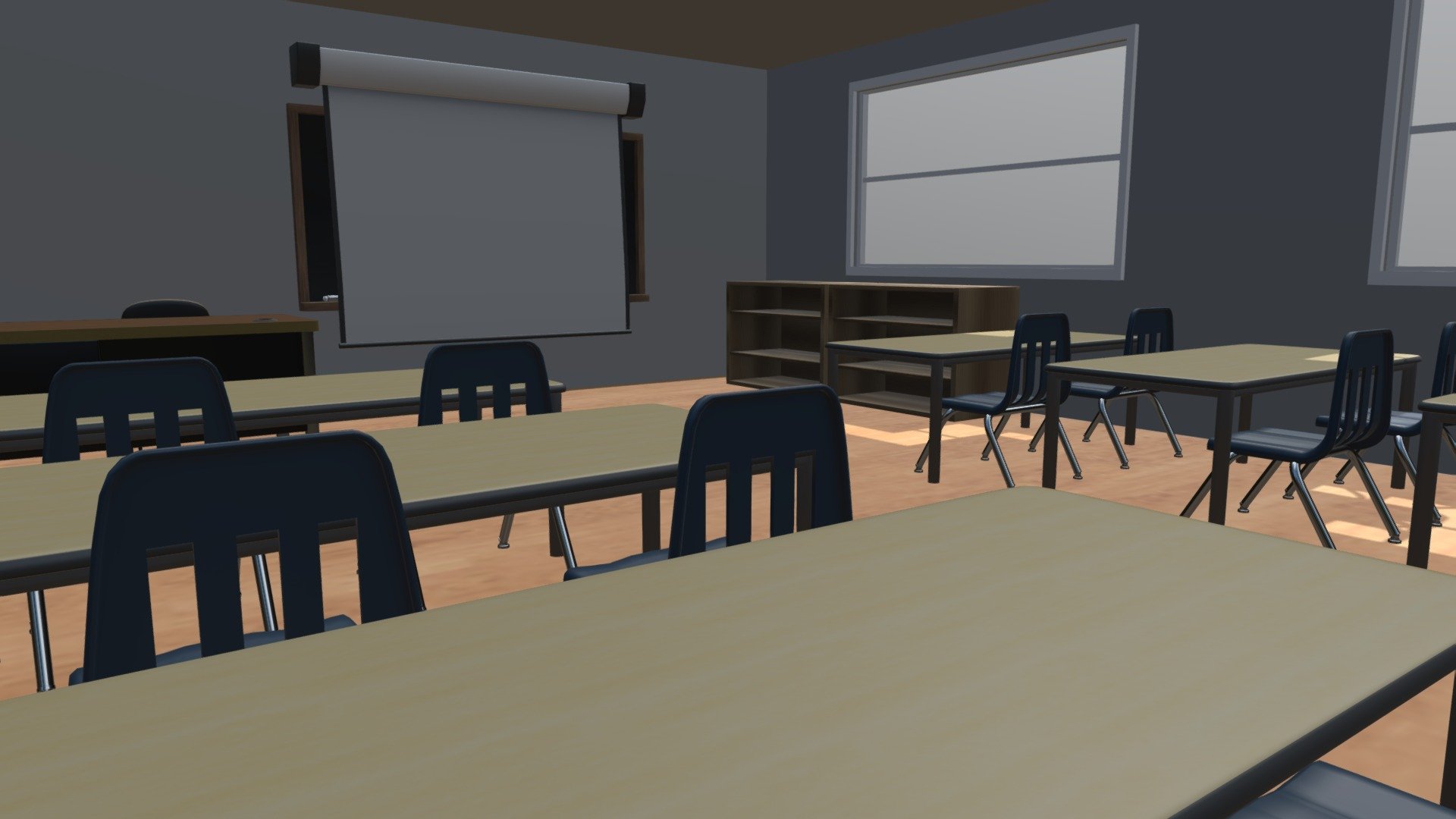 School Classroom Example Scene 3d model