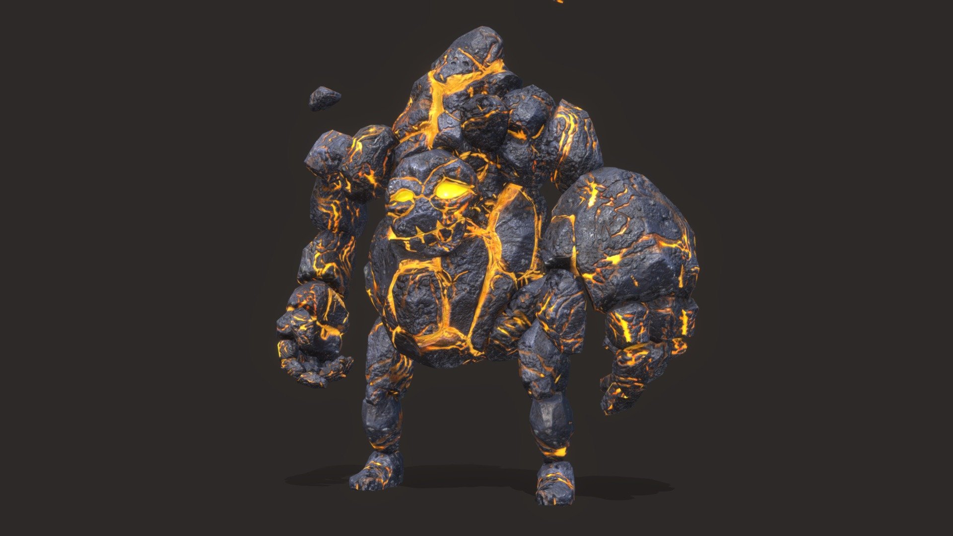 Fire Golem animations 3d model