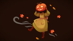 happy pumpkin head